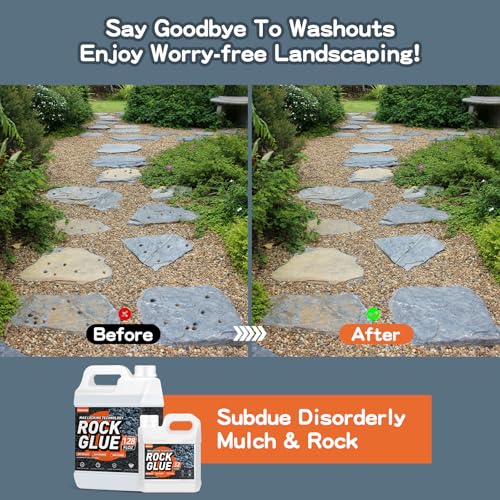 Rock Glue 4 Gallon 99% Stronger Bond Gravel Binder for Pea Gravel (4Gallon)