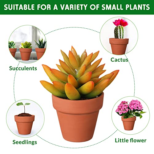200 Pcs Mini 2" Terracotta Pot Bulk Small Plant Pots