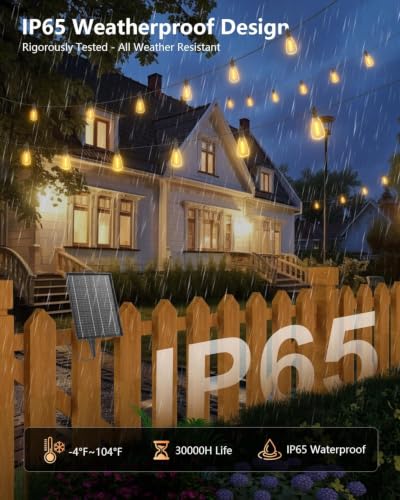78FT Solar String Lights Outdoor (78FT(35+1 Sockets))
