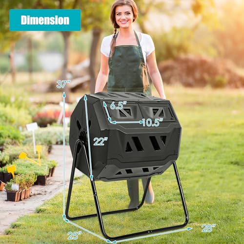 Compost Tumbler (Black / 43 Gallon)