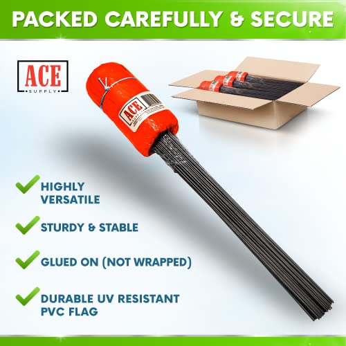 Fluorescent Orange Yard Marking Flags (50 Count)