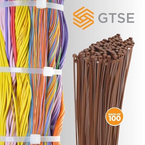 4 Inch Brown Nylon Zip Ties (100 Count)