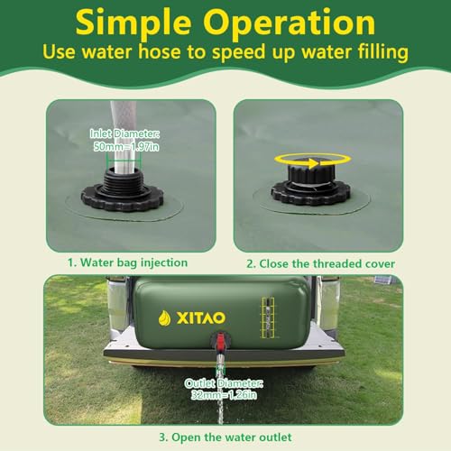 142Gal 540L Water Bladder Tank w (142 Gal / Green)