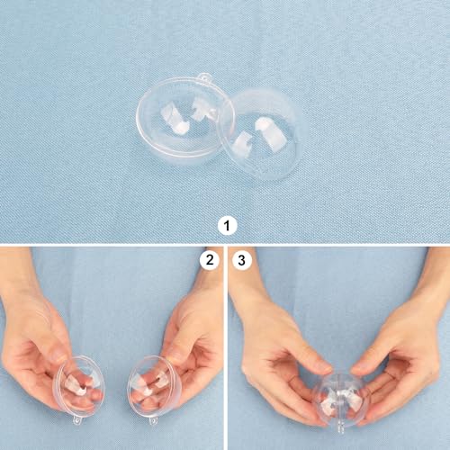 180 Pcs 2.36 Inch Clear Plastic Fillable Balls (180 Count)