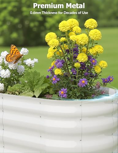 4x2x2 ft Galvanized Raised Garden Bed (Beige / 4x2x2ft)