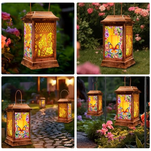 Butterfly Solar Lanterns Outdoor Hanging Lights (Butterfly)
