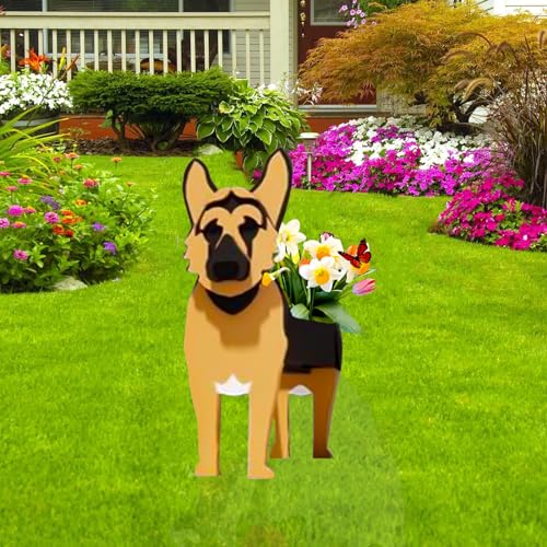German Shepherd Dog Planter Pots