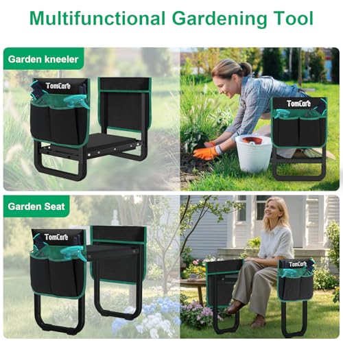 Garden Kneeler and Seat (Black / 11.14" Ultra-Wide Kneeling Pad)