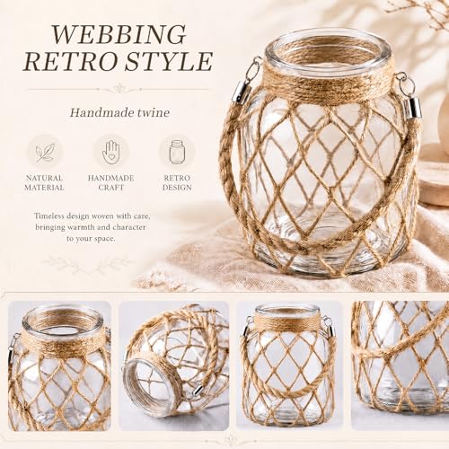 Set of 2 Clear Coastal Glass Vases (Clear / 6.5 x 5.5 Inches)