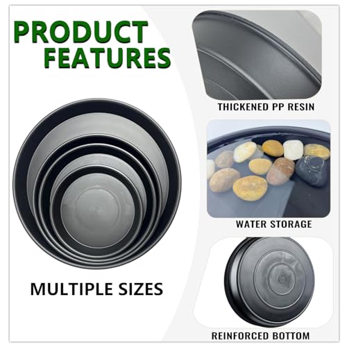 6 Pack 15 Inch Black Plant Saucers (Black / 15-inch (6 pack) Black)