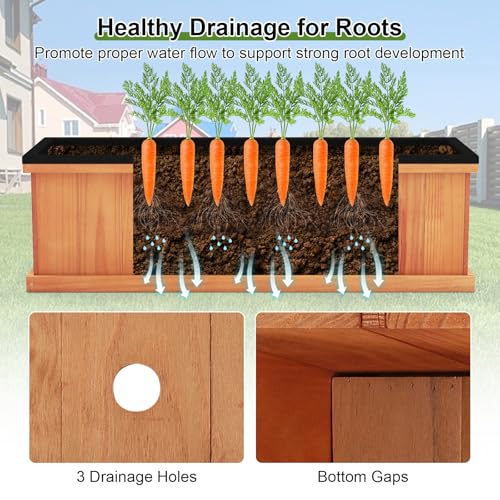 Outdoor Raised Garden Bed (Orange / 40"x13"x12")
