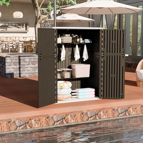 Outdoor Storage Shed 57 Cu.Ft (Black / 57 Cu.ft)