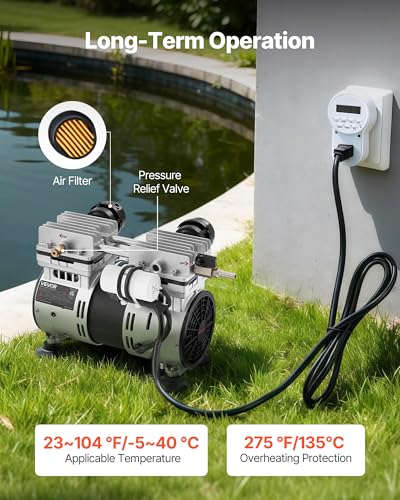 Pond Aerator 6.7CFM 1 HP Air Compressor (6.7CFM+No diffuser)