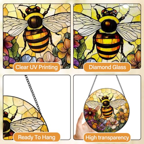 Vintage Bee Suncatcher (Bee Decor Suncatcher)