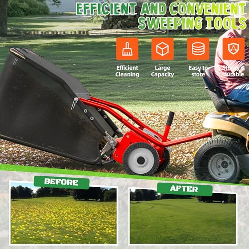 48" Lawn Sweeper Tow Behind (48 inch / Red)