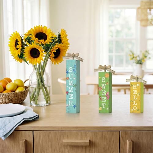 Smile 3 Pcs Wooden Summer Indoor Decorations (Summer)
