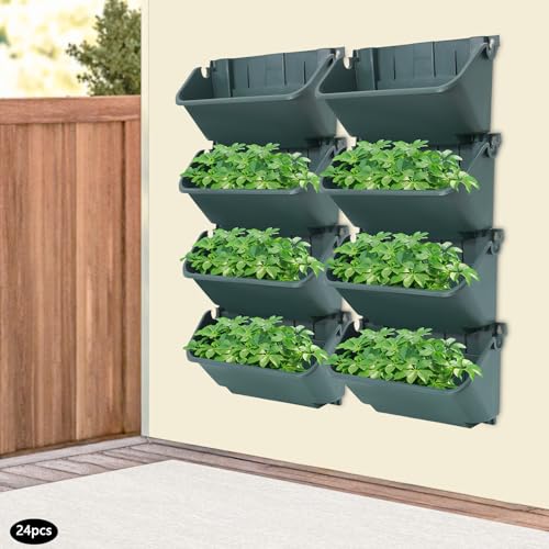 24 Pot Vertical Wall Planter