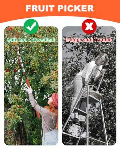 30ft High Reach Fruit Picker with Basket Telescoping (24FT)