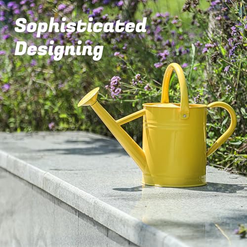 1 Gallon Watering Can for Plants (Cute Yellow)