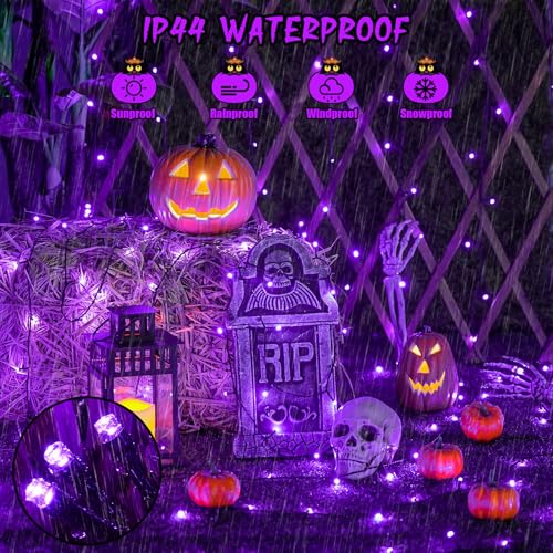 600 LED Solar Halloween Lights (Purple / 600LED*1)