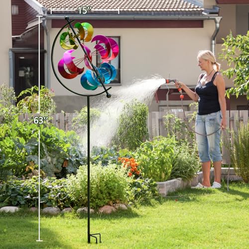 Large Metal Wind Spinner for Garden and Yard