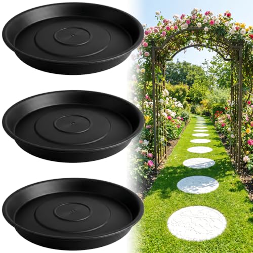 3PCS Round Stepping Stone Mold (10"/3PCS / Black)