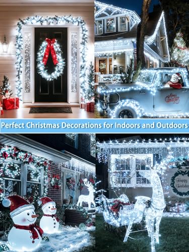 4 Pack 180FT Solar Christmas Lights Outdoor Waterproof (4 Count)