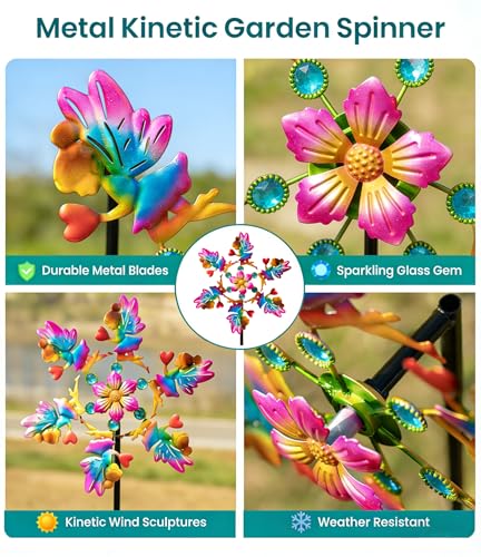 44" Flower Fairy Garden Wind Spinners (44" Flower Fairy)