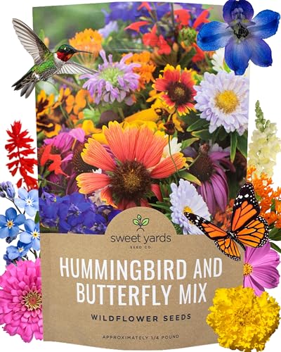 Bulk Wildflower Seeds Butterfly and Humming Bird Mix (4 Ounce)