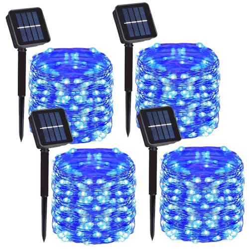 4 Pack Solar Fairy String Lights (Blue / 4 Pack)