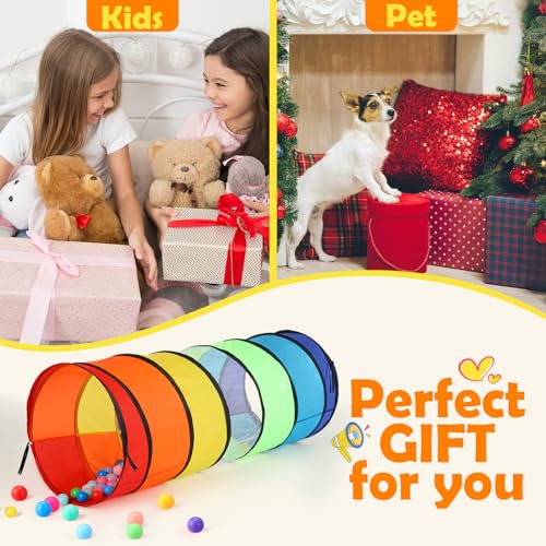 3 Pcs Giant 27.6 Inch Play Tunnel for Kids and Large Dogs