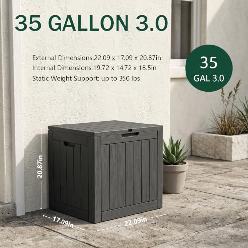 Outdoor Storage Box (Black / 35 Gallon 3.0)