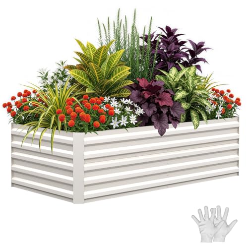 6x3x2ft Galvanized Raised Garden Bed (Beige-rect. / 6x3x2ft)