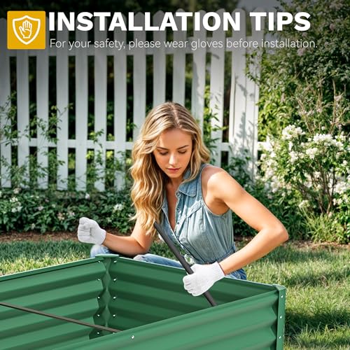 2pcs 6 x 3 x1.5 FT Raised Garden Bed Kit (Green / 6x3x1.5 2pcs)