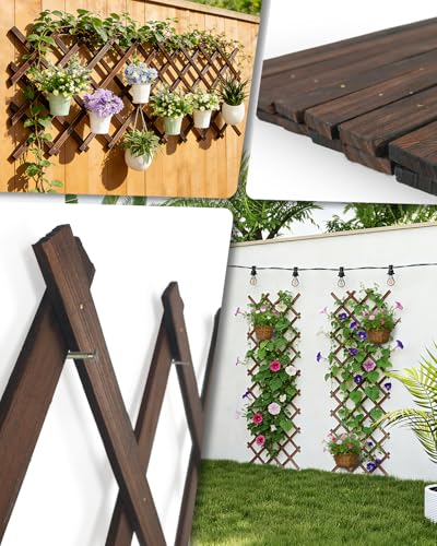 Expandable Wooden Latice Fence Panel (1 PACK / 2.2 x 5.2 ft)