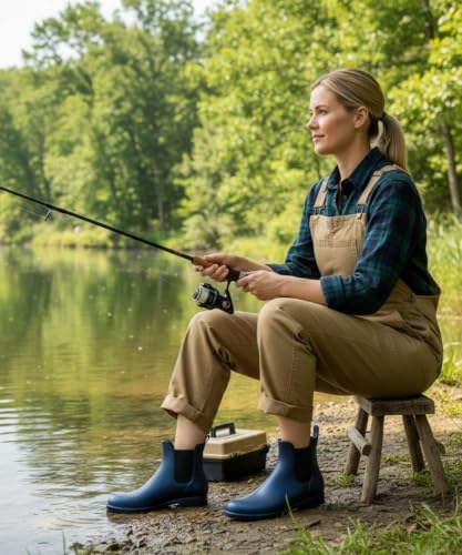 Women's Ankle Rain Boots Waterproof Chelsea Boots