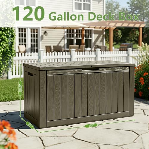 Outdoor Storage Box (Grey / 120 Gallon)