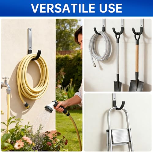 Heavy Duty Steel Garage Hooks (Dark Brown-6PC)