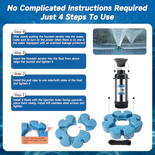 Pond Fountain Aerator (Blue B)
