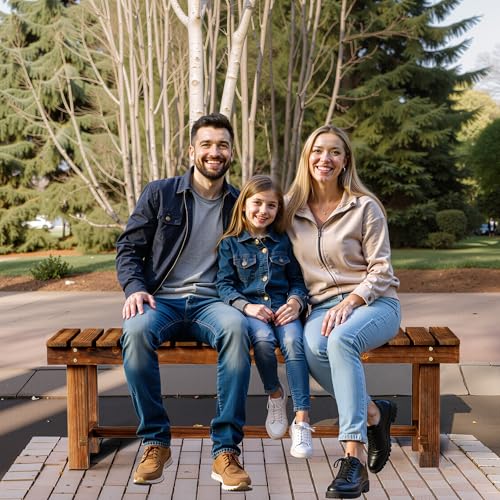 47.2" Outdoor Garden Bench (Carbonized Brown / 47.2 IN)
