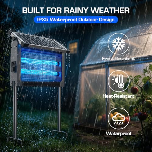 Solar Bug Zapper Outdoor (Gray)