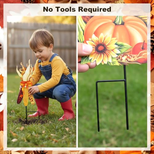 Thanksgiving Turkey Garden Stake (Turkey, Corn, and Pumpkin)