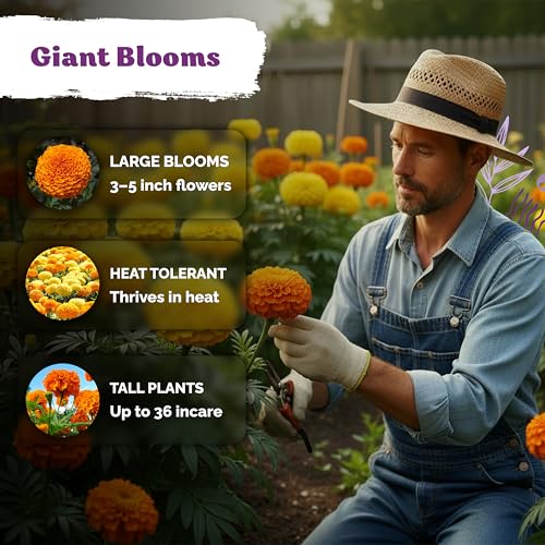 500 Cracker Jack Marigold Heirloom Flower Seeds