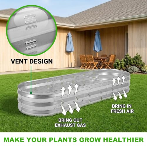 67 Inch Raised Garden Bed (Color A- Silver)