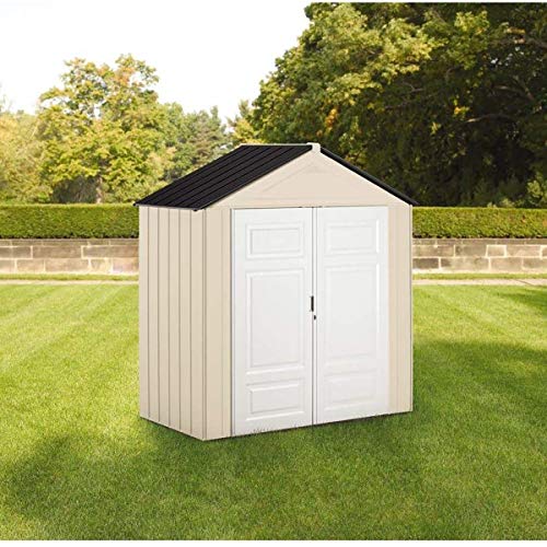 Resin Outdoor Storage Shed With Floor (7'x4' / Beige)
