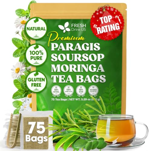 Premium 75 Paragis Soursop Moringa Tea Bags (75 BAGS)