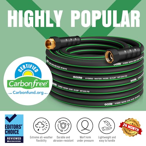 Heavy Duty Garden Hose 49ft (Black+Green / 49ft)