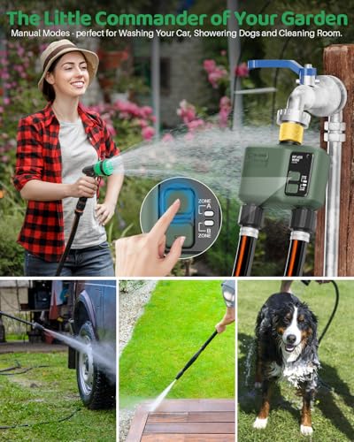 WiFi Water Timer 2 Zone for Garden Hose (2 Outlet In)