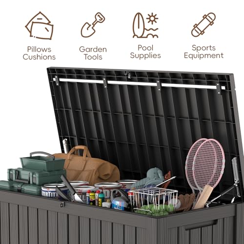 Outdoor Storage Box (Black / 180 Gallon)