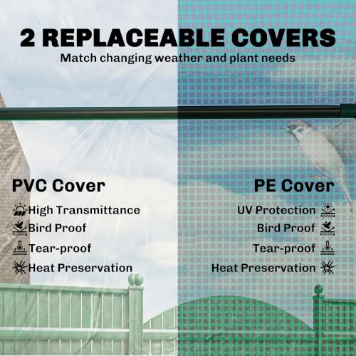 6' x 3' x 3' Portable Greenhouse with 2 PE (Green / 6' x 3' x 3')